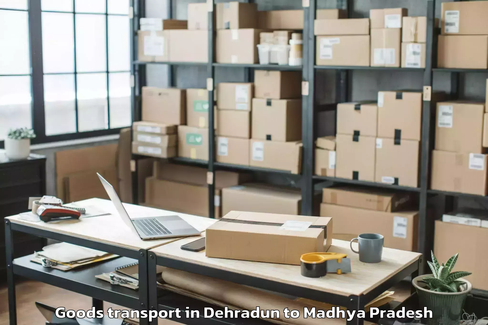 Book Dehradun to Bhanpur Goods Transport Online